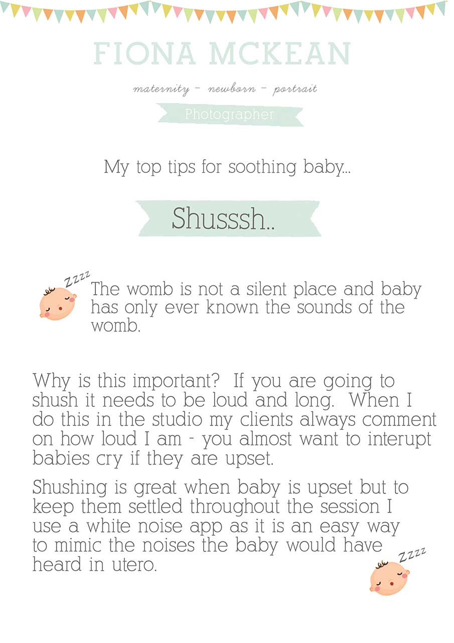settling baby tips from a baby photographer
