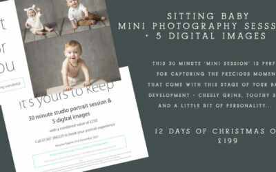 12 Days of Christmas 2020 – Day 4                          Sitting Baby Mini Photography Session + 5 Digital Images