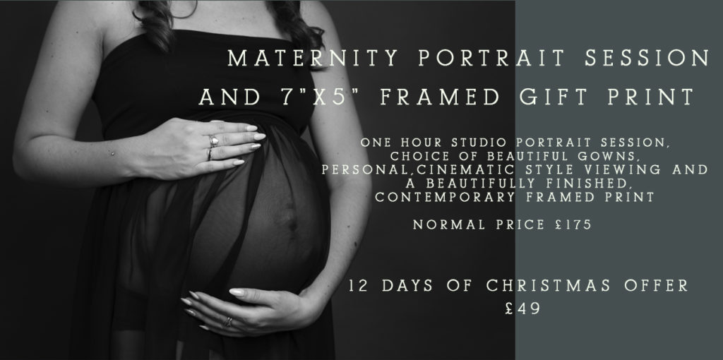 12 Days of Christmas 2020 Offer – Day 7 Maternity Portrait Session Voucher